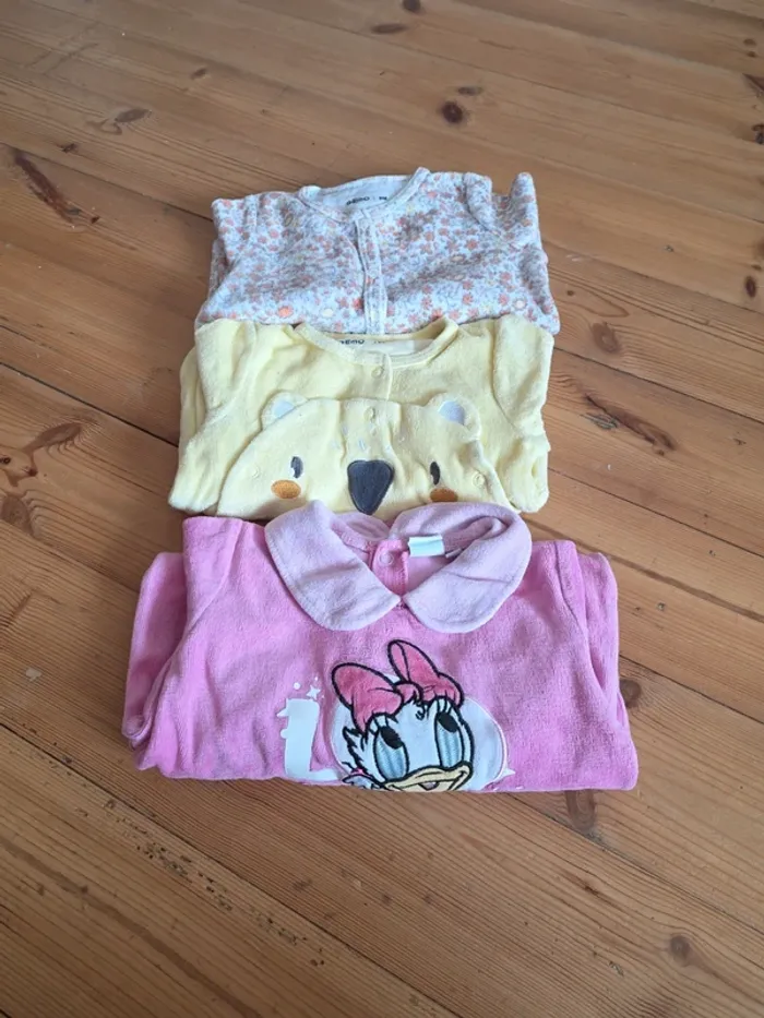 Lot de 3 pyjamas velours 9 mois