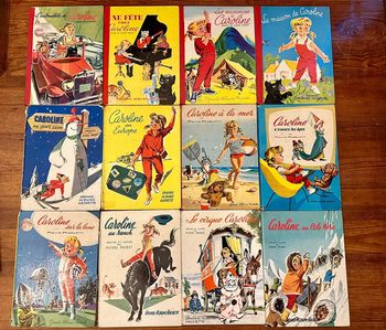 Lot rare de 12 Grands Albums Hachette Caroline livres bd années 60 Pierre Probst