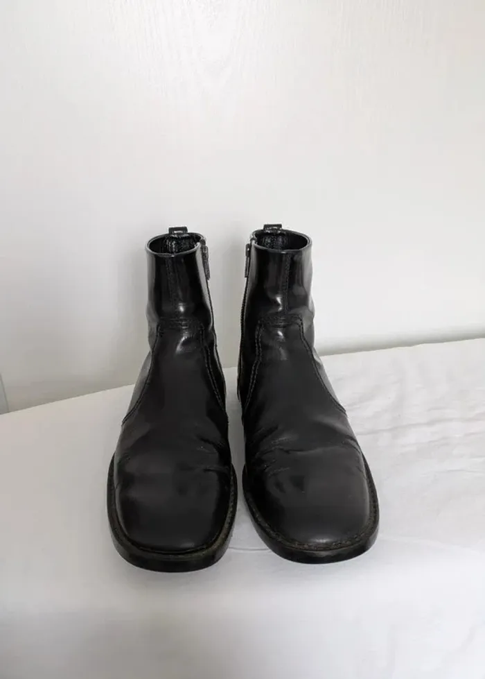 Bottines en cuir noir - Hogan - taille 7,5 (41) - photo numéro 3