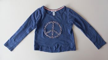 Tee-shirt peace and love Okaidi