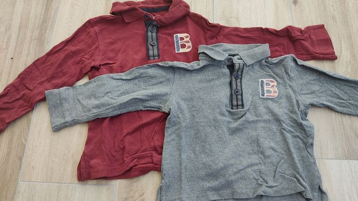 1 polo à manches longues gris