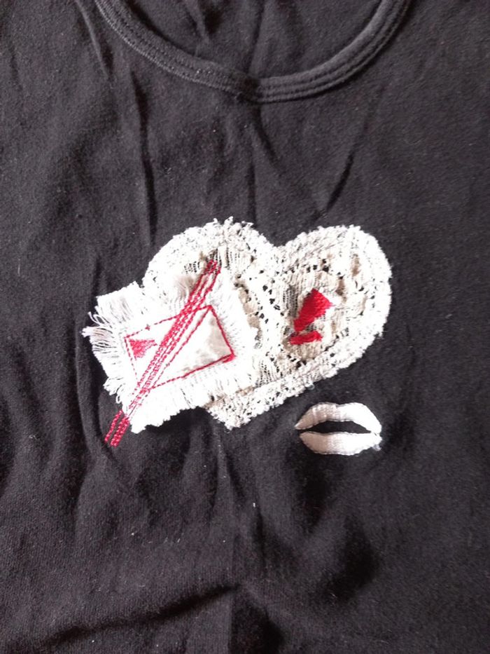 Top court coton noir T34 - photo numéro 2