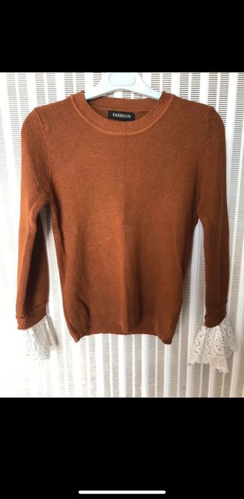 Pull avec manches dentelles