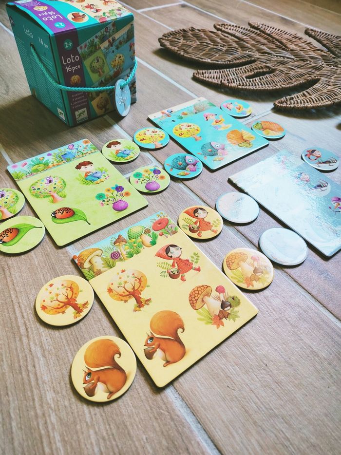 🍂Jeu de loto/bingo avec dessins des 4 saisons marque Djeco - photo numéro 2