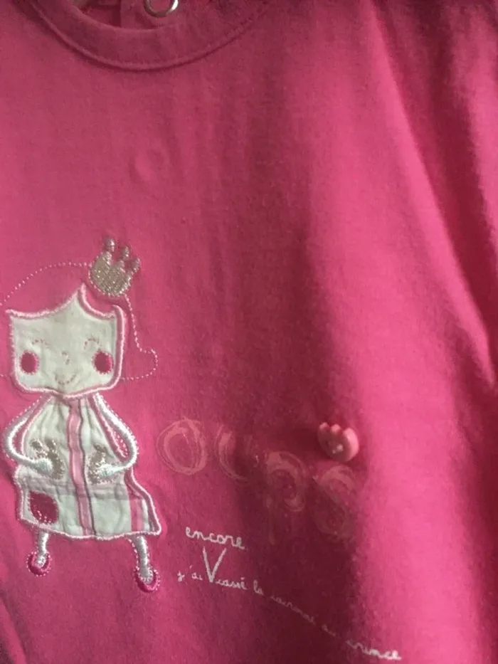 T-shirt fuchsia Bébé Rêve 3M - photo numéro 3