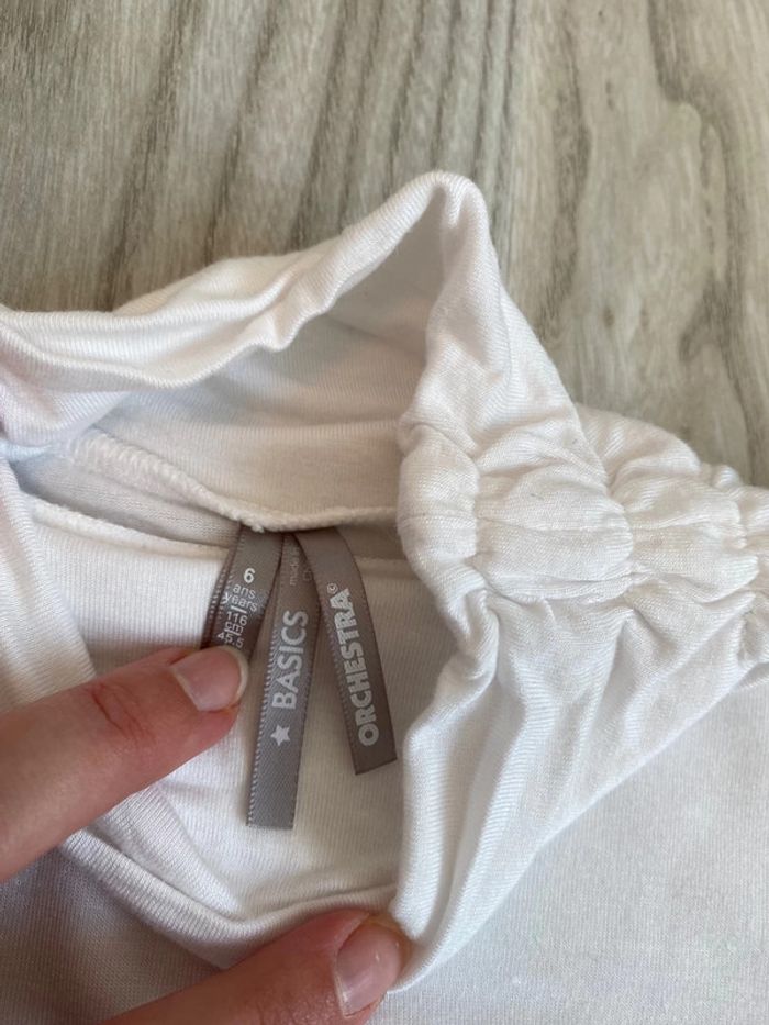 Col roulé blanc étoiles orchestra 6 ans - photo numéro 8