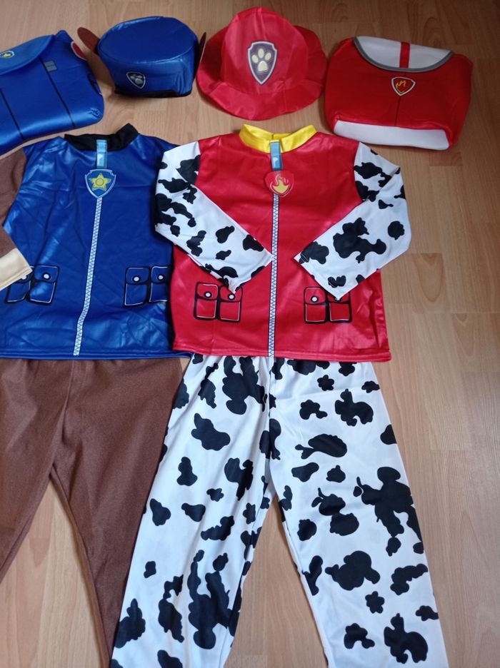 Lot 2 déguisements pat patrouille rouge et bleu 6ans - photo numéro 5