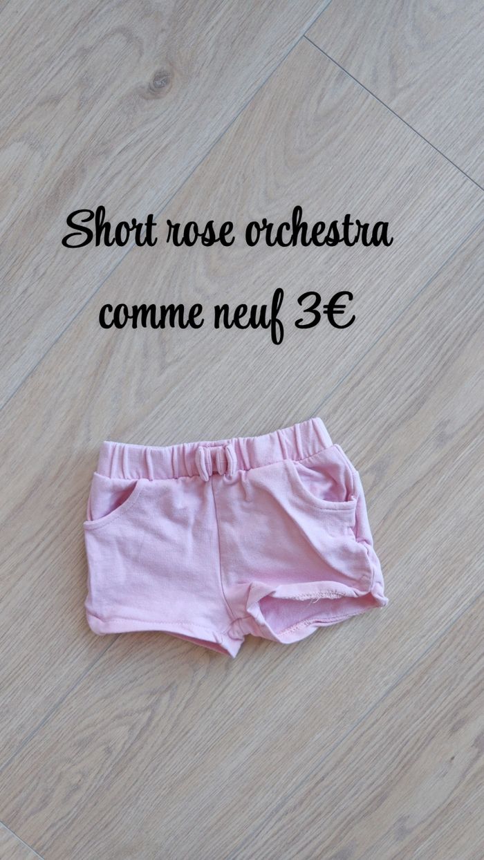 Short rose 6mois orchestra neuf - photo numéro 1
