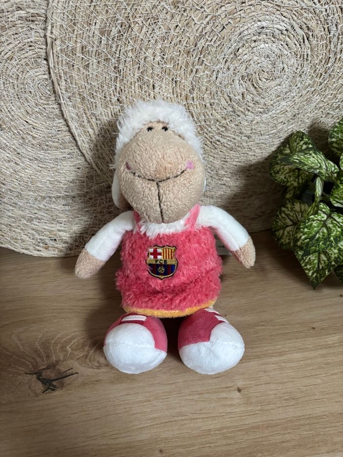 Doudou mouton fille robe rose fc Barcelone nici