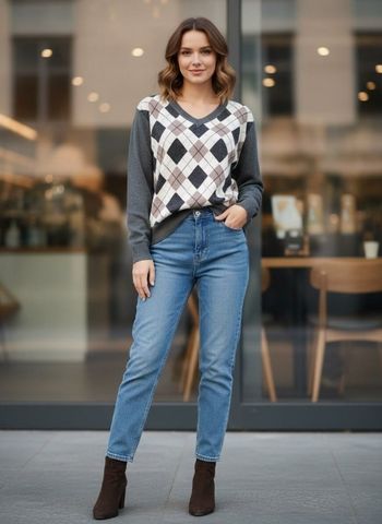 Pull Argyle "Quiet Luxury"- L'élégance British