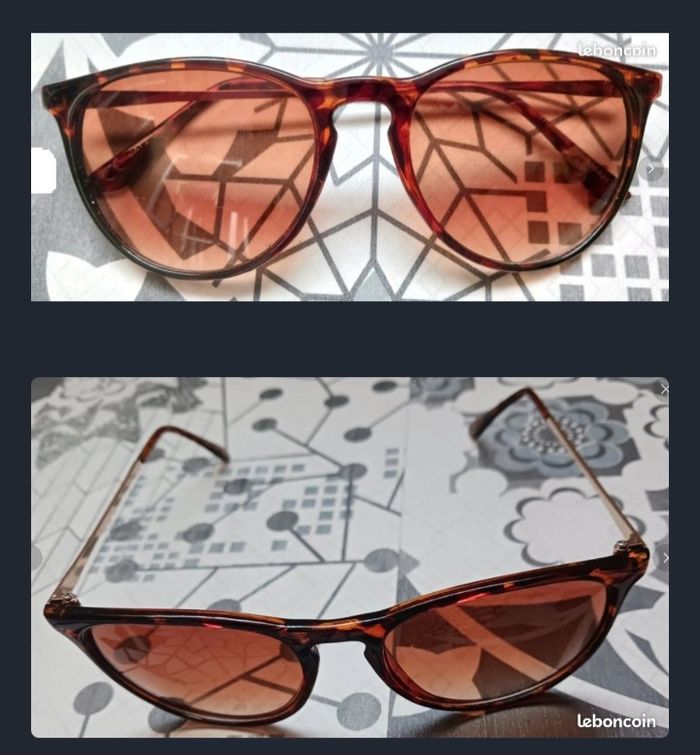 Lunettes de soleil catégorie 2, UV400 ; couleurs orange marron