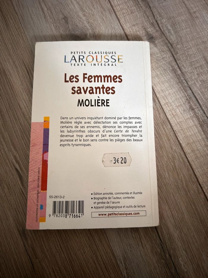 Livre les classiques de Larousse les femmes savantes - photo numéro 2