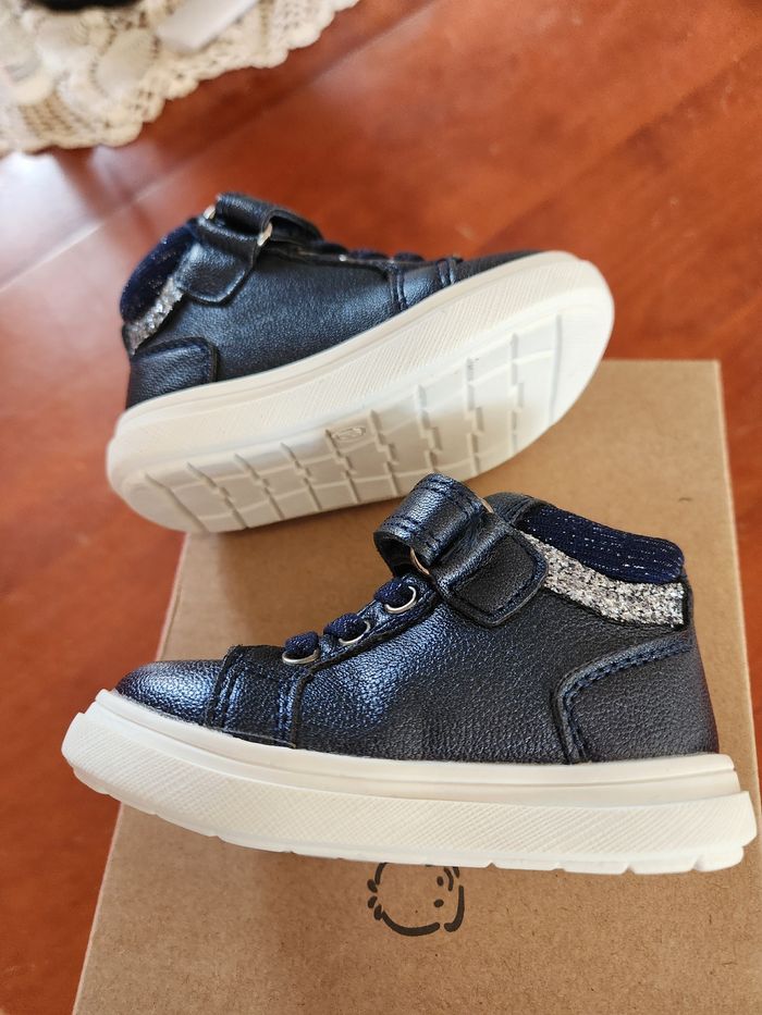 Baskets fille taille 18, bleu marine - photo numéro 3