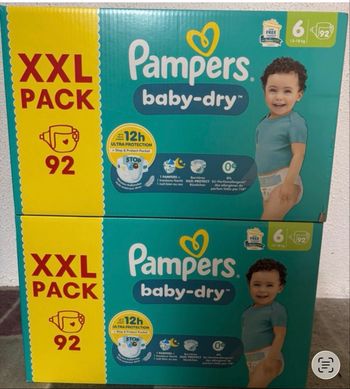 Couches Pampers Baby-Dry Taille 6