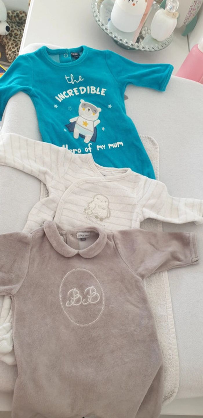 Lot 3 grenouilleres bebe 1 mois