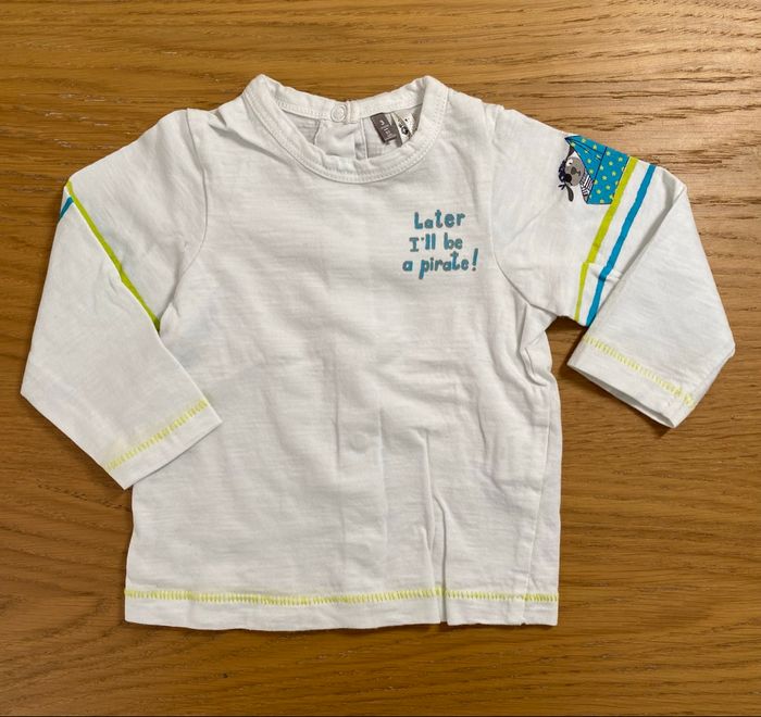 Orchestra T-shirt blanc manches longues Taille 3 mois - photo numéro 2