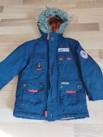 Manteau très chaud pour hiver garçon 4 ans bleu orange Quechua Decathlon