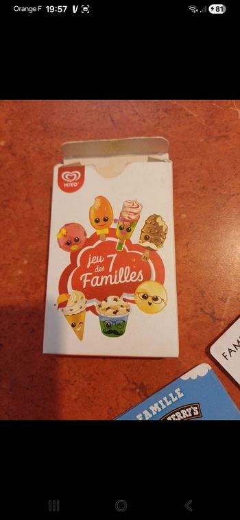 Jeu des 7 familles Miko