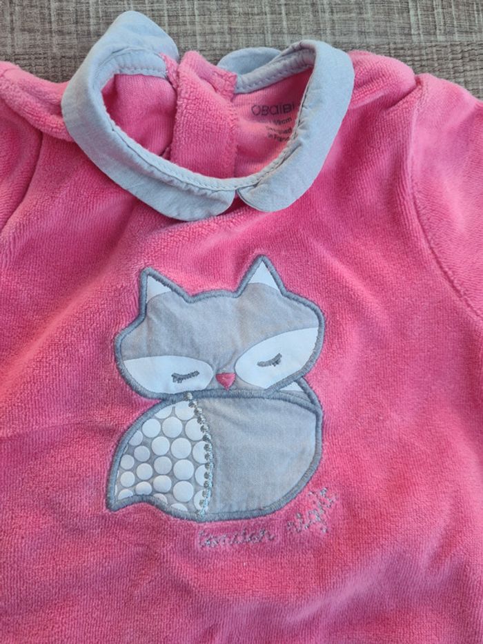 Pyjama velours Obaïbi 3 mois - photo numéro 2
