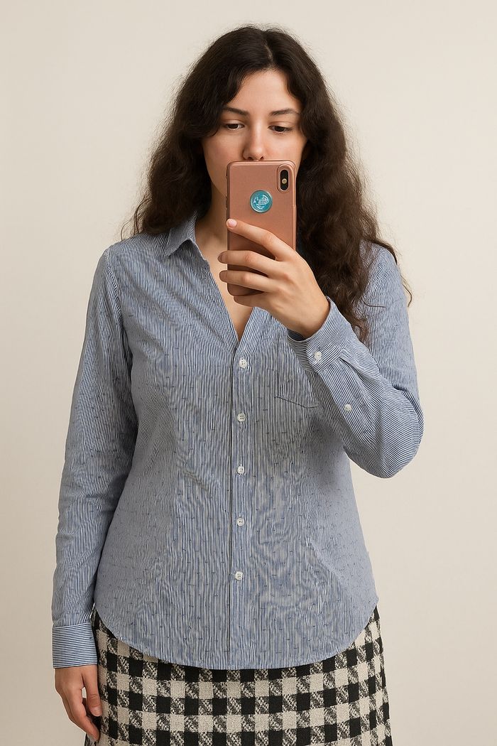 Chemise raye avec pois