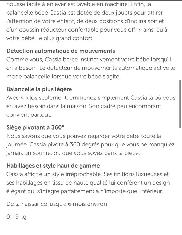 Balancelle maxi cosi - photo numéro 6