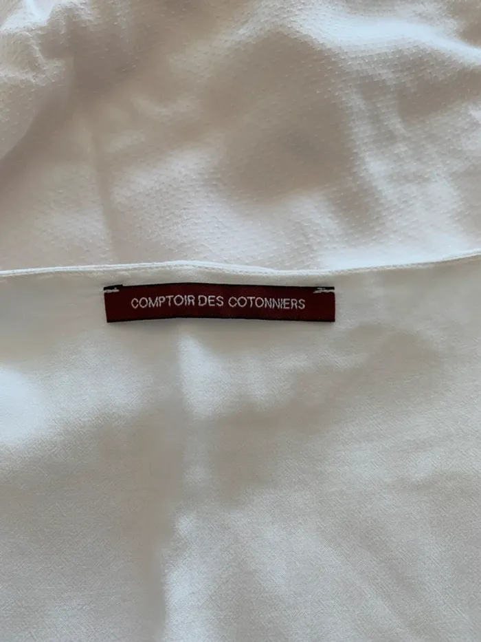 Robe à bretelles blanche Comptoirs des Cotonniers taille S 36 - photo numéro 11