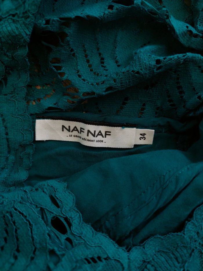 Robe Naf Naf dentelle verte - photo numéro 4