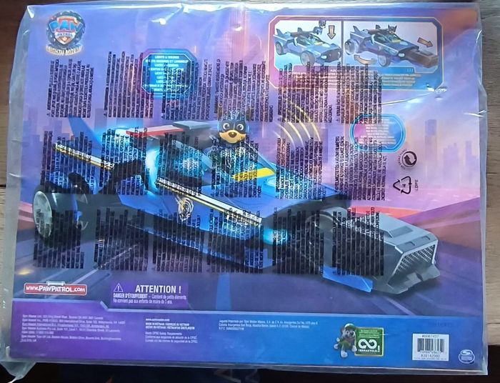 Paw Patrol - La Super Patrouille Le Film - Véhicule Deluxe Chase - Voiture Figurine Figurine Pat Pat - photo numéro 2