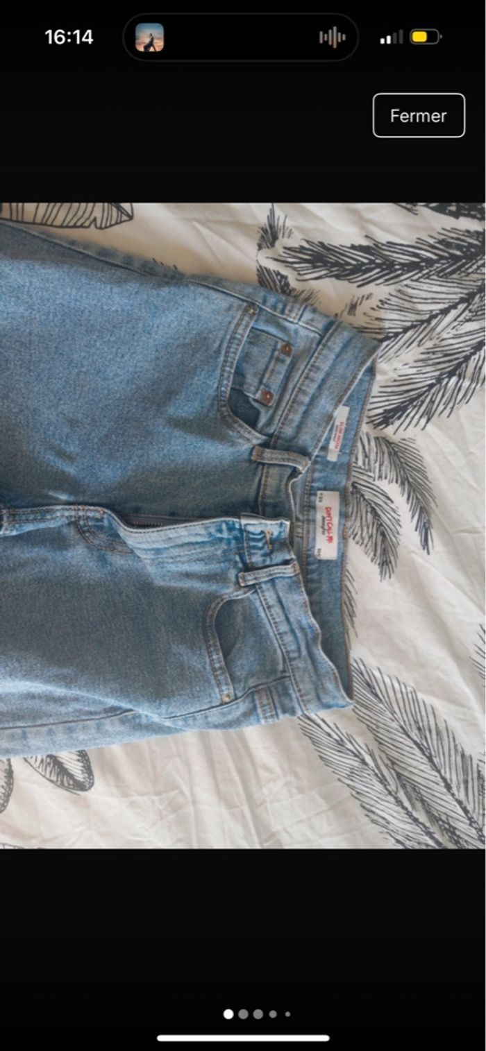 jeans mom bleu femme