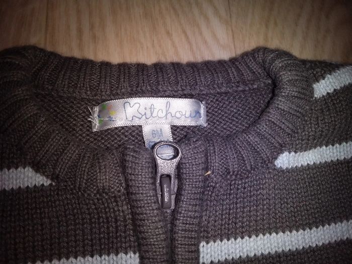 Gilet rayé zippé neuf - photo numéro 2