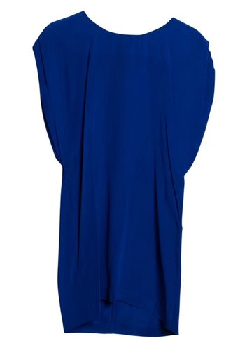 Robe bleue en soie blue silk dress Les Petites Paris Taille 36