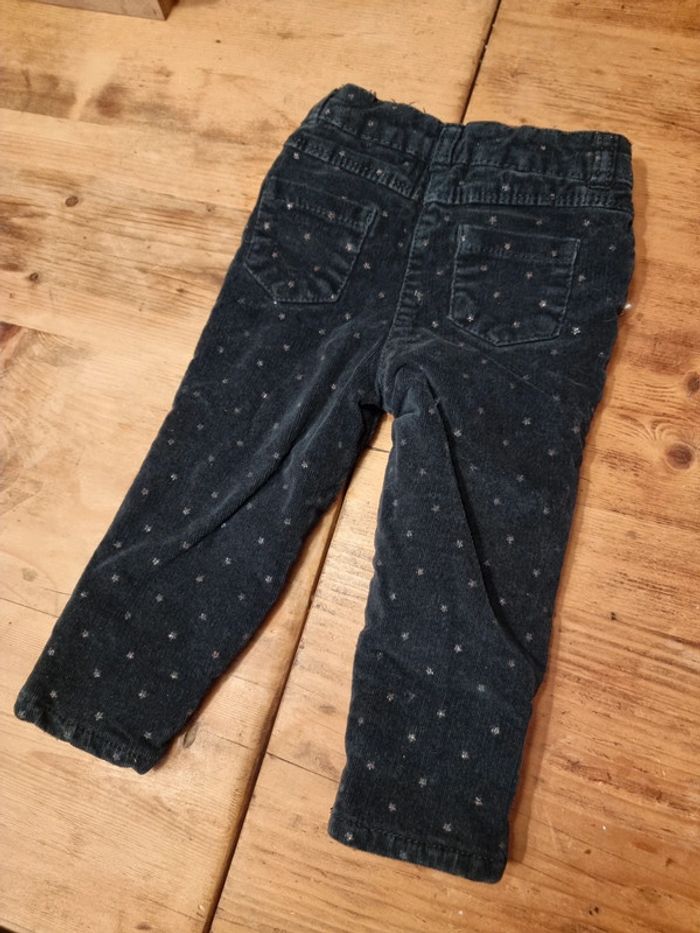 Pantalon 12 mois côtelé à paillette - photo numéro 4