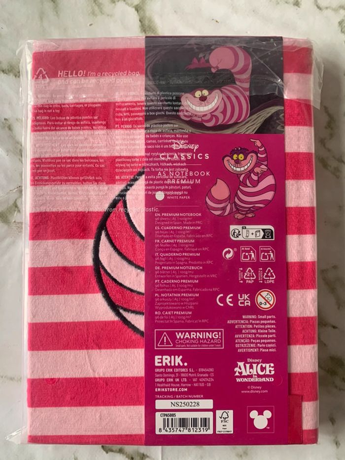 Notebook peluche Disney Cheshire Cat - photo numéro 2