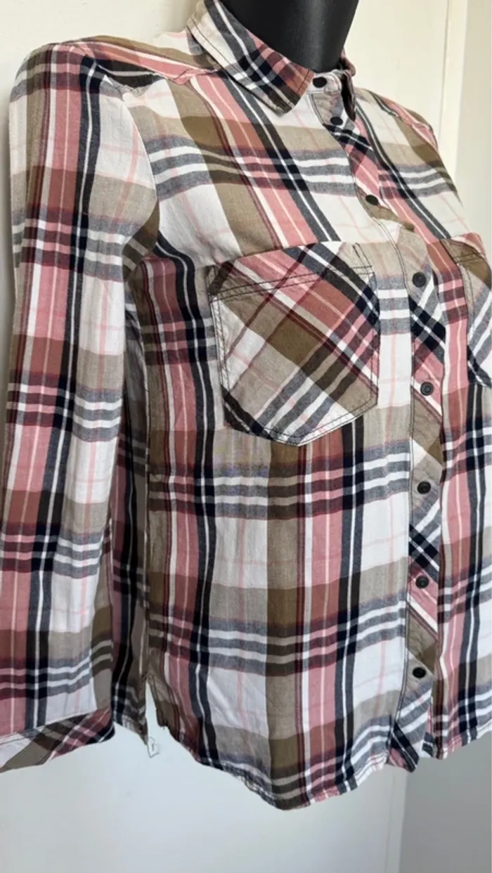 Chemisier à carreaux femme bershka - photo numéro 2