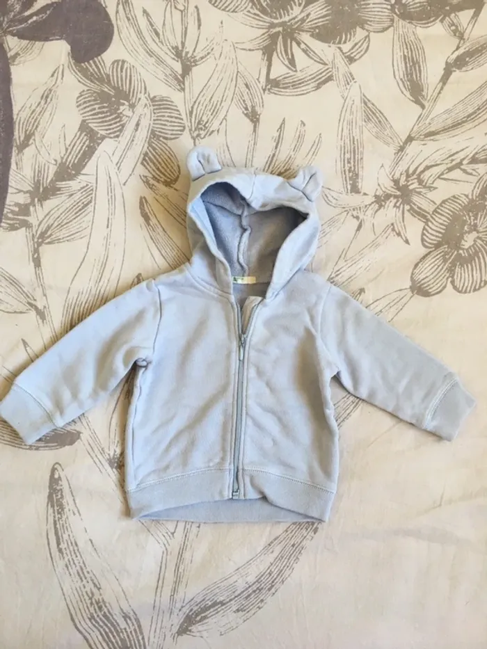 Sweat-shirt bleu benetton 62cm - photo numéro 2