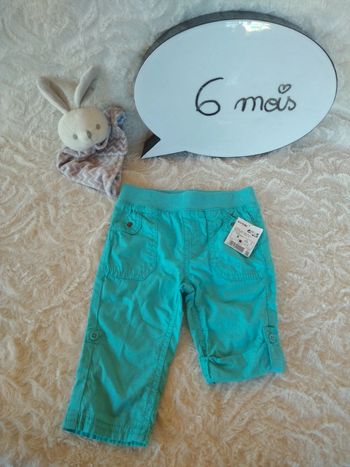 Pantalon léger style jogging ou short Mixte 6 mois Kiabi 100% coton