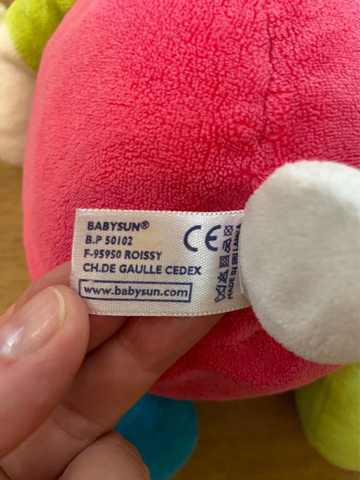 Lapin coloré en velours BabySun - photo numéro 5