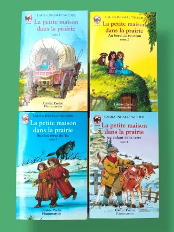 Lot livres roman la petite maison dans la prairie tome 1 a 4