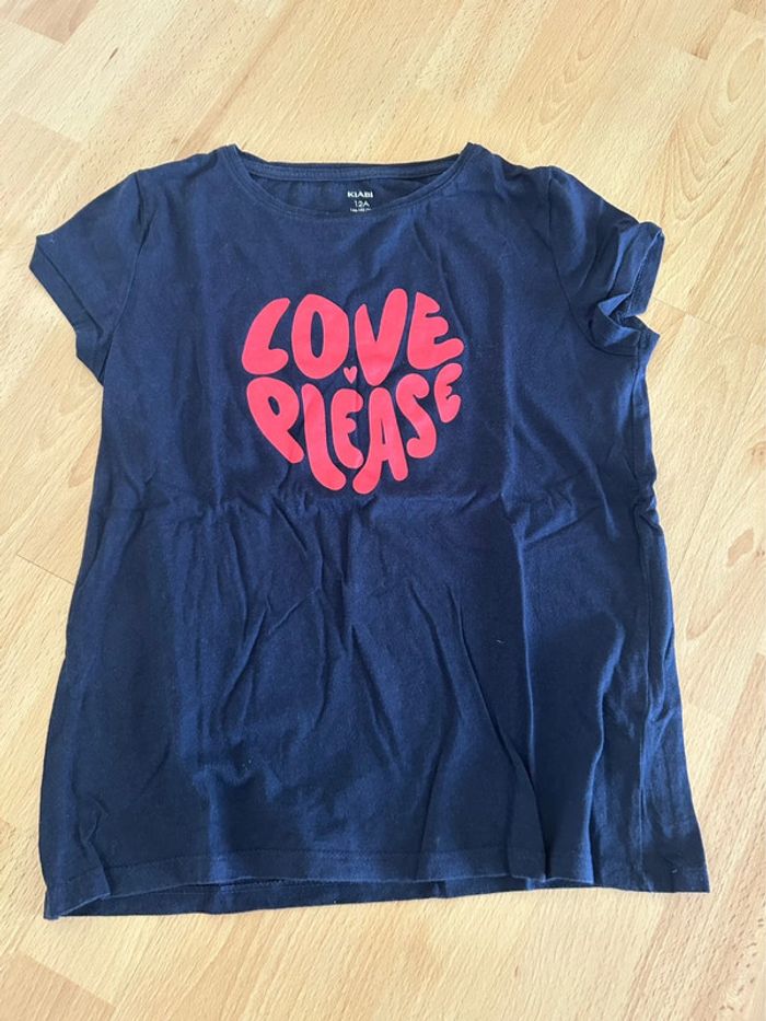 Tee-shirt bleu 12 ans Kiabi
