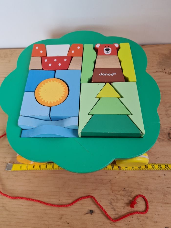 Chariot à formes à tirer en bois Janod