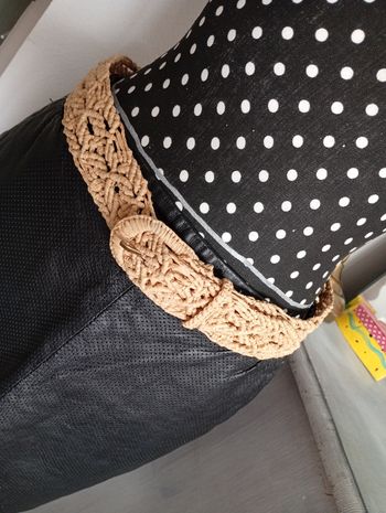 Ceinture tressée en raphia 