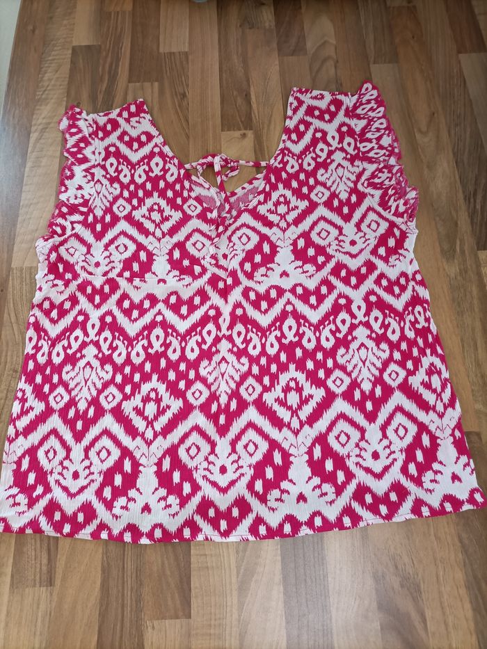 Joli débardeur blanc et fushia 40 Gémo - photo numéro 2