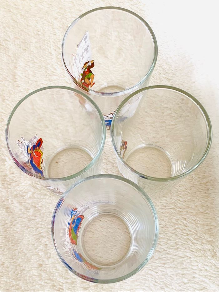 Lot 4 verres illustrés différentes régions France - photo numéro 2