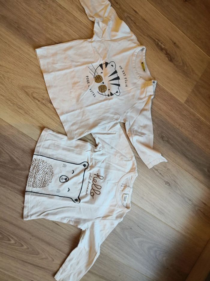 Lot de 2 t-shirts manche longue Tao 18 mois