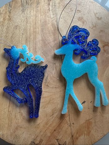 Déco sapin bleu