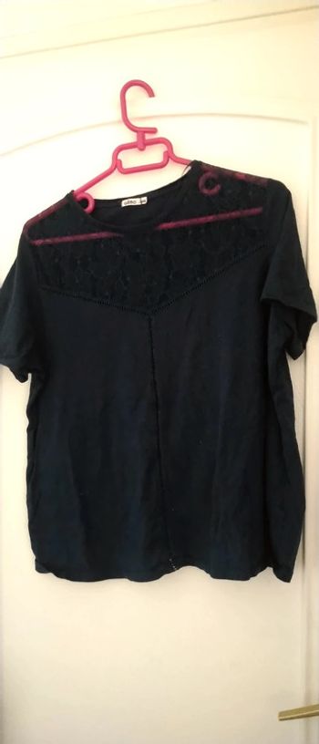 Haut avec dentelle marine femme 44 gemo