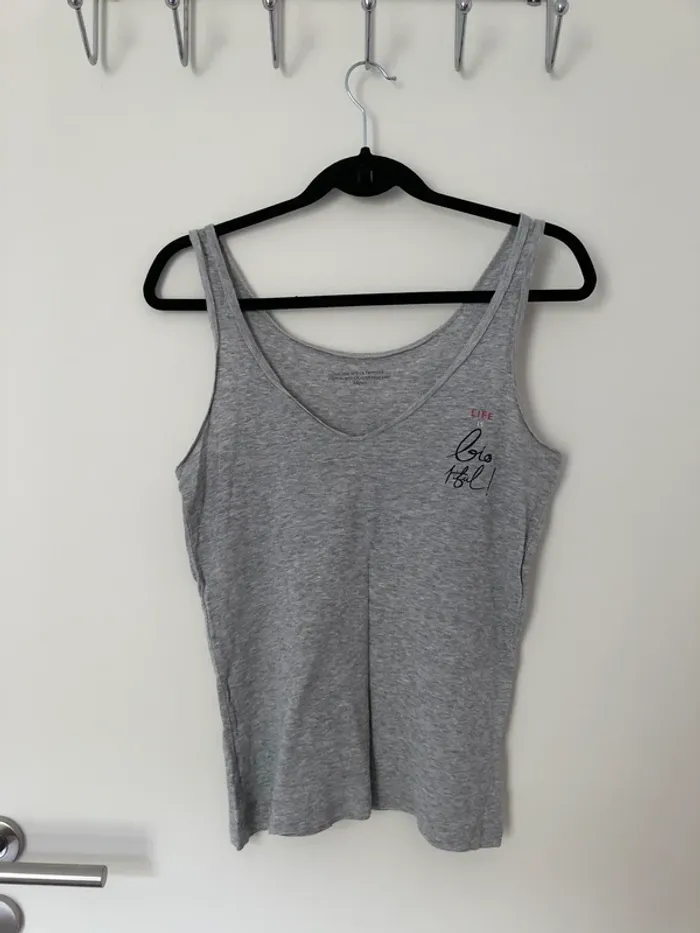 Débardeur gris Monoprix taille 38/40