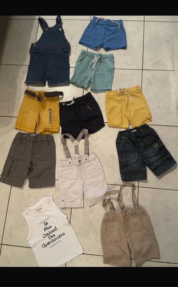 Lot shorts 12 mois