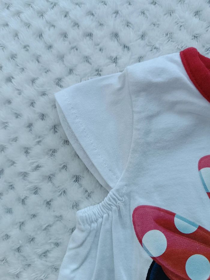 🔸 T-shirt Minnie Sans Manches Fille- Disney 9 Mois🔸 - photo numéro 5