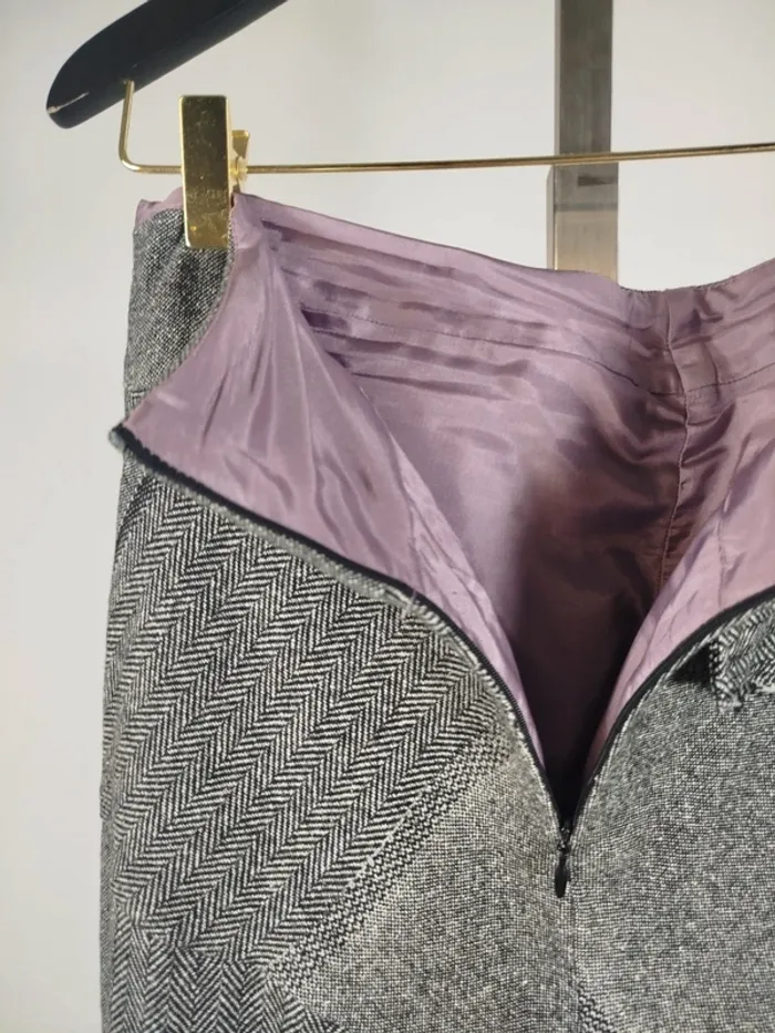 Ensemble veste + jupe en laine Gris Jupe asymétrique | Helena Sorel - A834 - photo numéro 10